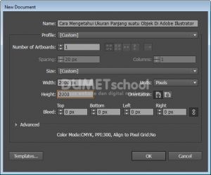 Cara Mengetahui Ukuran Panjang suatu Objek Di Adobe Illustrator