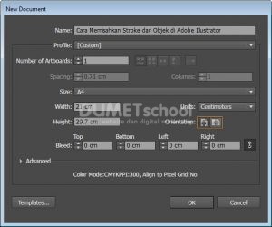 Memisahkan Stroke dari Objek di Adobe Illustrator