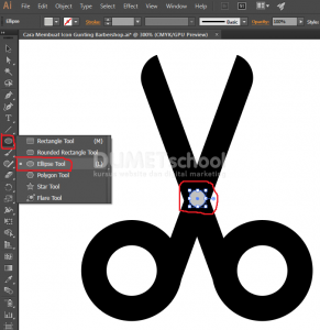 Cara Membuat Icon Gunting Barbershop-10