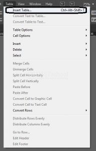 Cara Membuat Table Pada Software Pengolah Gambar Adobe InDesign