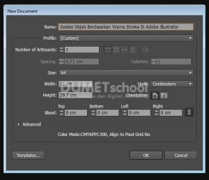 Seleksi Objek Berdasarkan Warna Stroke Di Adobe Illustrator