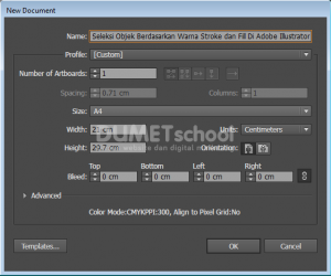 Seleksi Objek Berdasarkan Warna Stroke dan Fill Di Adobe Illustrator
