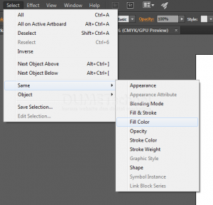 Seleksi Objek Berdasarkan Warna Stroke dan Fill Di Adobe Illustrator