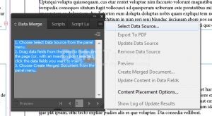 Cara Memerge Data di software Pengolah Gambar Adobe Indesign