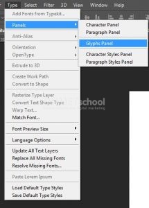 Cara Memunculkan Fitur Glyphs Di Software Pengolah Gambar Adobe Photoshop
