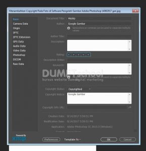Menambahkan Copyright Pada Foto di Software Pengolah Gambar Adobe Photoshop