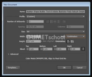 teman-teman dapat menyatukan dua buah objek shape atau lebih dengan menggunakan Shape Builder Tool