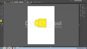 teman-teman dapat menyatukan dua buah objek shape atau lebih dengan menggunakan Shape Builder Tool