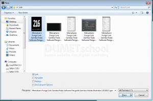 Memahami Fungsi Link Gambar Pada Software Pengolah Gambar Adobe Illustrator
