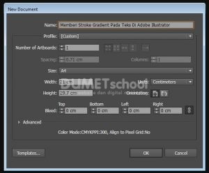 Memberi Stroke Gradient Pada Teks Di Adobe Illustrator