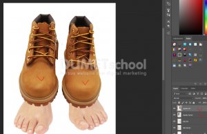 Buka photo sepasang kaki di adobe photoshop. Pilih photonya lalu klik kanan open with photoshop.-9
