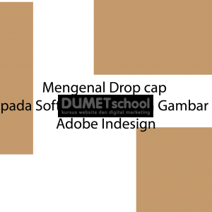 Mengenal Drop cap pada Software Pengolah Gambar Adobe Indesign