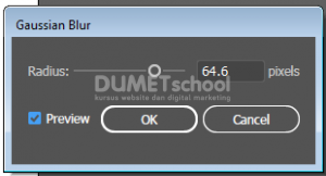 Memberi Efek Gaussian Blur pada Objek di Adobe Illustrator