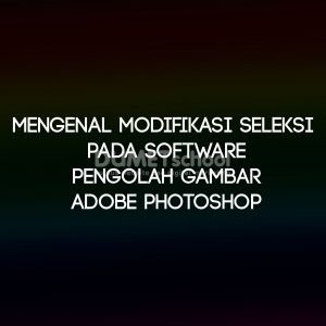 Mengenal Modifikasi Seleksi pada Software Pengolah Gambar Adobe Photoshop