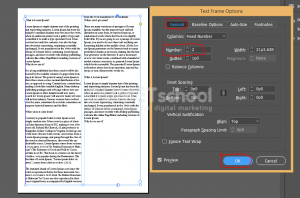 Cara Membagi Kolom frame Text Indesign - 4