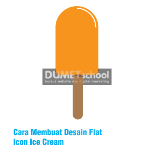 Cara Membuat Desain Flat Icon Ice Cream