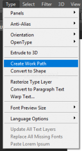 Cara Membuat Type Path pada Software Pengolah Gambar Adobe Photoshop