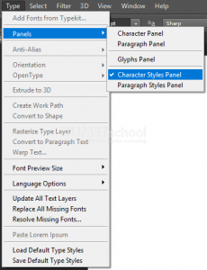 Cara Menyimpan Character Style Pada Software Pengolah Gambar Adobe Photoshop