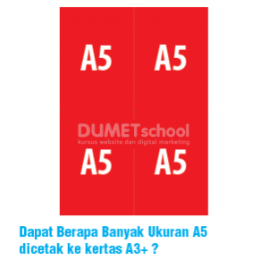 Dapat Berapa Banyak Ukuran A5 dicetak ke kertas A3+