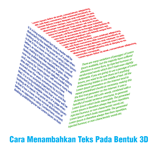 Cara Menambahkan Teks Pada Bentuk 3D