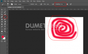 Fitur Menu Smoothing Di Brush Tool Photoshop CC 2018 - 3