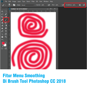 Fitur Menu Smoothing Di Brush Tool Photoshop CC 2018