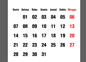 Cara Membuat Template Tanggalan Kalender Di Illustrator Part 2 - 16