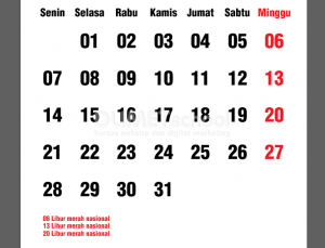 Cara Membuat Template Tanggalan Kalender Di Illustrator Part 2 - 17
