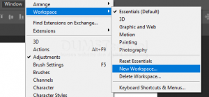 Cara Mengkustom Workspace Pada Software Adobe Photoshop