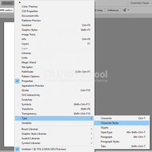 Cara Memanfaatkan Character Style Pada Software Pengolah Gambar Adobe Illustrator
