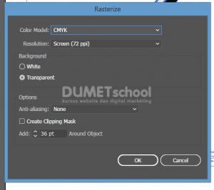 Cara Merubah Gambar Vektor Menjadi Pixel di Adobe Illustrator