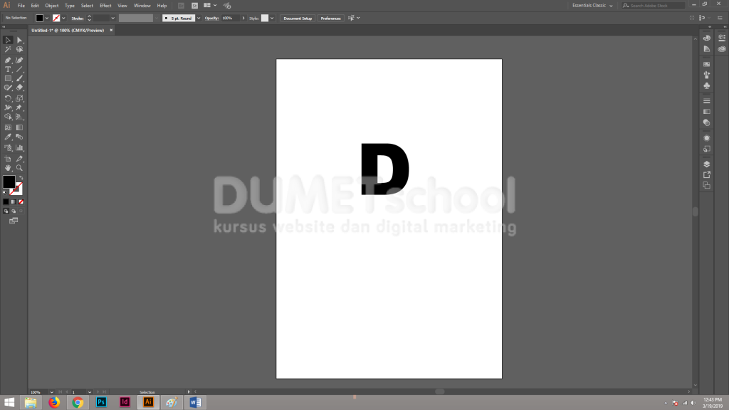 Membuat Custom Drop Caps Pada Software Penglah Gambar Adobe Illustrator