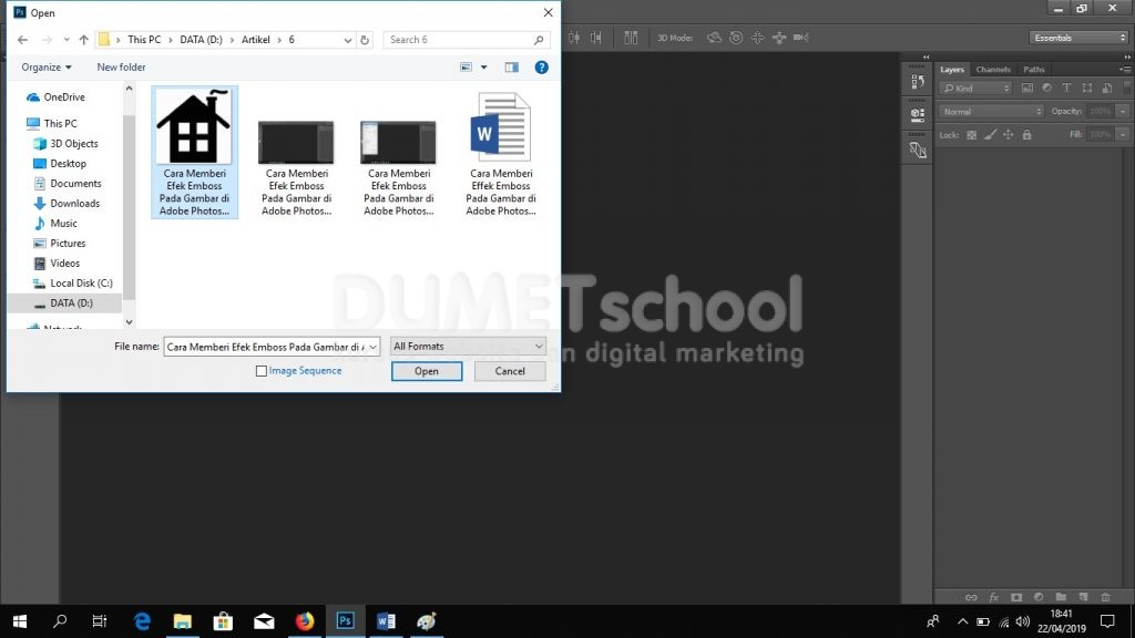 Cara Memberi Efek Emboss Pada Gambar di Adobe Photoshop
