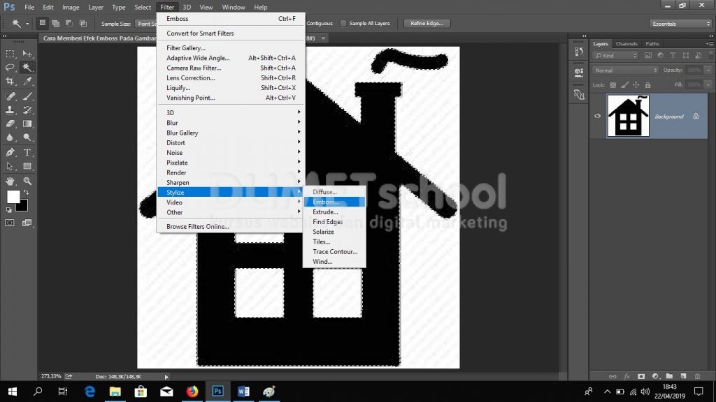 Cara Memberi Efek Emboss Pada Gambar di Adobe Photoshop