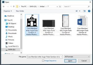 Cara Memberi efek Angin Pada Gambar di Adobe Photoshop