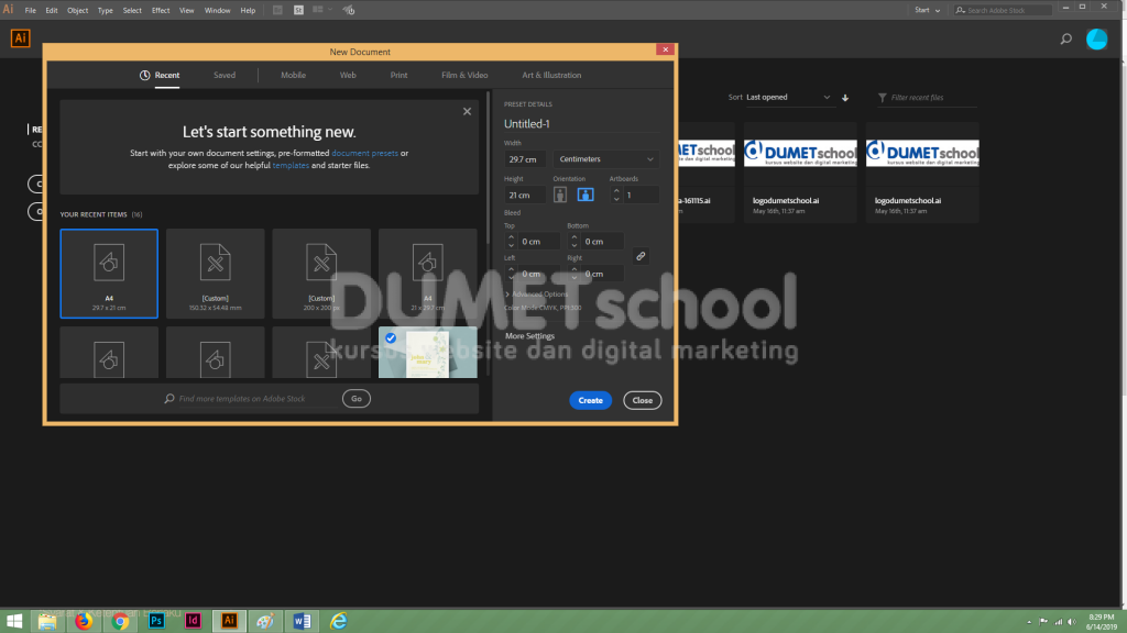 Cara Membuat Logo HSBC Menggunakan Objek Kotak di Adobe Illustrator