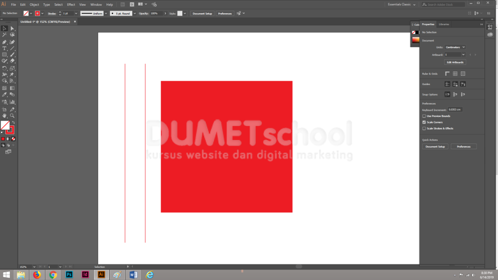 Cara Membuat Logo HSBC Menggunakan Objek Kotak di Adobe Illustrator