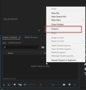 Cara Memasukkan Video dan Audio kedalam TImeline di Adobe Premier Pro