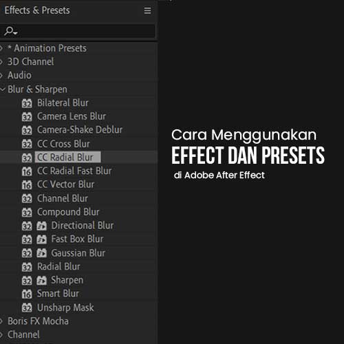 Cara Menggunakan Effect dan Presets di Adobe After Effect