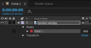 Cara Clipping Mask foto di Adobe After Effect