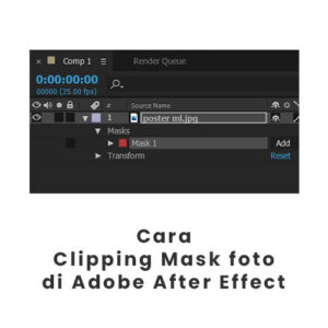 Cara Clipping Mask foto di Adobe After Effect