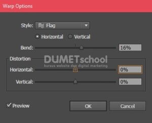 Membuat Warping Text di Adobe Illustrator