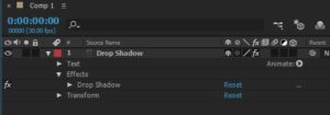 Membuat Bayangan Pada Text di After Effect
