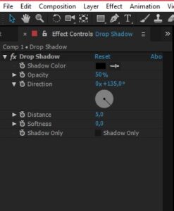 Membuat Bayangan Pada Text di After Effect