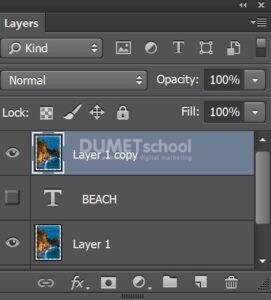 Membuat Teks Dengan Tertutup Objek Di Photoshop
