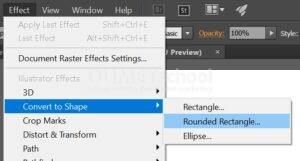 Mengubah Shape Dengan Menggunakan Convert di Illustrator