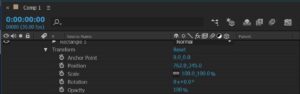 Cara Menurunkan Opacity Menggunakan Transfrom di After Effect