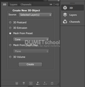 Membuat Objek Masuk ke Dalam 3D di Photoshop