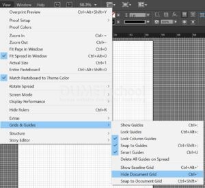 Cara Mematikan Document Guide di Adobe Indesign