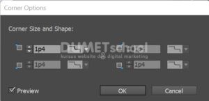 Cara Mengganti Bentuk Corners di Adobe Indesign
